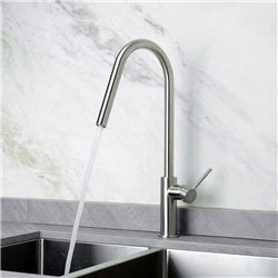Grifo cocina monomando menamayor cromo cepillado latón