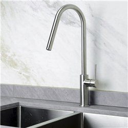Grifo cocina monomando menamayor cromo cepillado latón