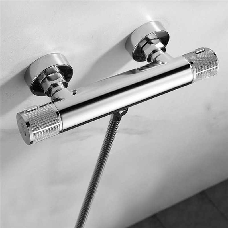 Grifo ducha termostático cebolleros (solo grifo) manetas grafiladas cromo brillo