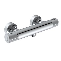 Grifo ducha termostático cebolleros (solo grifo) manetas grafiladas cromo brillo