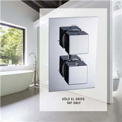 Grifo empotrado de ducha termostático castrobarto (solo grifo) cromo brillo lató