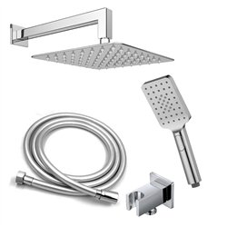 Grifo empotrado de ducha termostático castrobarto de pared cromo brillo latón