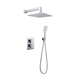 Grifo empotrado de ducha termostático castrobarto de pared cromo brillo latón