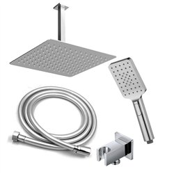 Grifo empotrado de ducha termostático castrobarto de techo cromo brillo latón