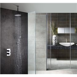 Grifo empotrado de ducha termostático barrasa de techo cromo brillo latón