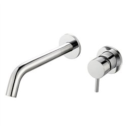 Grifo empotrado de lavabo monomando bezana cromo brillo latón