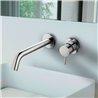 Grifo empotrado de lavabo monomando bezana cromo brillo latón