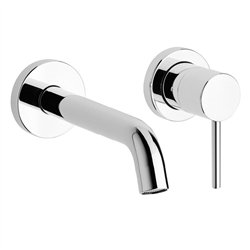 Grifo empotrado de lavabo monomando bezana cromo brillo latón