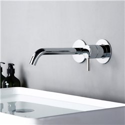 Grifo empotrado de lavabo monomando bezana cromo brillo latón
