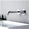 Grifo empotrado de lavabo monomando bezana cromo brillo latón