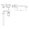 Grifo empotrado de lavabo monomando bezana cromo brillo latón