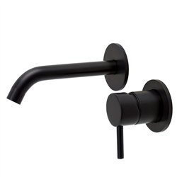 Grifo empotrado de lavabo monomando bezana negro mate latón
