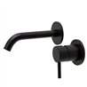 Grifo empotrado de lavabo monomando bezana negro mate latón