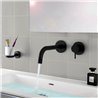 Grifo empotrado de lavabo monomando bezana negro mate latón