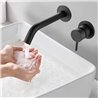 Grifo empotrado de lavabo monomando bezana negro mate latón