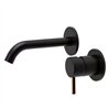Grifo empotrado de lavabo monomando bezana negro oro rosa mate latón
