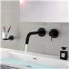 Grifo empotrado de lavabo monomando bezana negro oro rosa mate latón