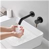 Grifo empotrado de lavabo monomando bezana negro oro rosa mate latón
