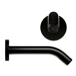 Grifo empotrado de lavabo monomando bezana negro oro rosa mate latón