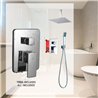 Grifo empotrado ducha monomando villavés techo cuadrado cromo brillo latón