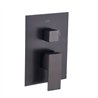 Grifo empotrado ducha monomando villavés techo cuadrado negro mate latón