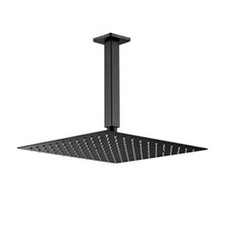 Grifo empotrado ducha monomando villavés techo cuadrado negro mate latón