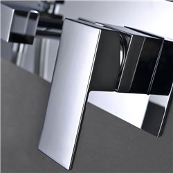 Grifo empotrado ducha monomando quevedo techo cuadrado cromo brillo latón
