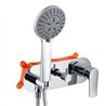Grifo empotrado ducha monomando vallejo techo redondo cromo brillo latón