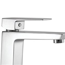 Grifo lavabo alto monomando santecilla cromo brillo latón