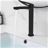 Grifo lavabo alto monomando villasante negro mate latón