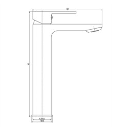 Grifo lavabo alto monomando san pelayo cromo brillo latón