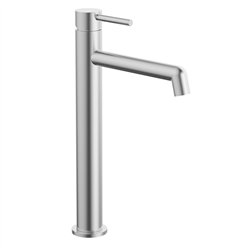 Grifo lavabo alto monomando rosales niquel cepillado latón