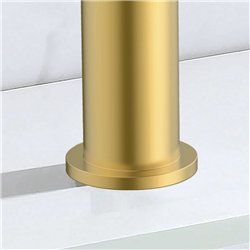 Grifo lavabo alto monomando rosales oro cepillado latón