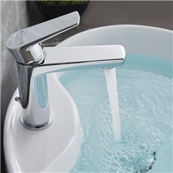 Grifo lavabo monomando agüera cromo brillo latón