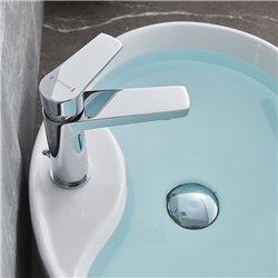 Grifo lavabo monomando agüera cromo brillo latón