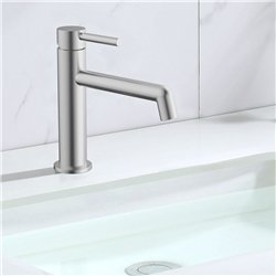Grifo lavabo monomando rosales niquel cepillado latón
