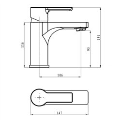 Grifo lavabo monomando gayangos cromo brillo latón