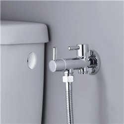 Hidroescobilla wc sólo agua fria cromo brillo latón