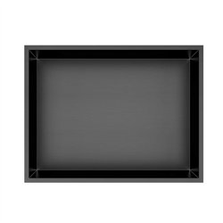 Hornacina rectangular de 40 x 30 cm grafito mate acero inoxidable