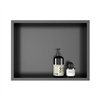 Hornacina rectangular de 40 x 30 cm grafito mate acero inoxidable