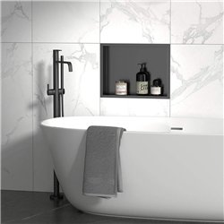 Hornacina rectangular de 40 x 30 cm grafito mate acero inoxidable