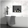 Hornacina rectangular de 40 x 30 cm grafito mate acero inoxidable