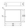 Hornacina rectangular de 40 x 30 cm grafito mate acero inoxidable