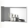 Hornacina rectangular de 60 x 30 cm blanco mate acero inoxidable
