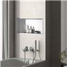 Hornacina rectangular de 60 x 30 cm blanco mate acero inoxidable