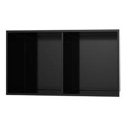 Hornacina rectangular de 60 x 30 cm negro mate acero inoxidable