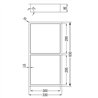Hornacina rectangular de 60 x 30 cm negro mate acero inoxidable
