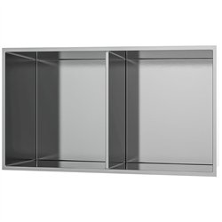 Hornacina rectangular de 60 x 30 cm niquel cepillado acero inoxidable