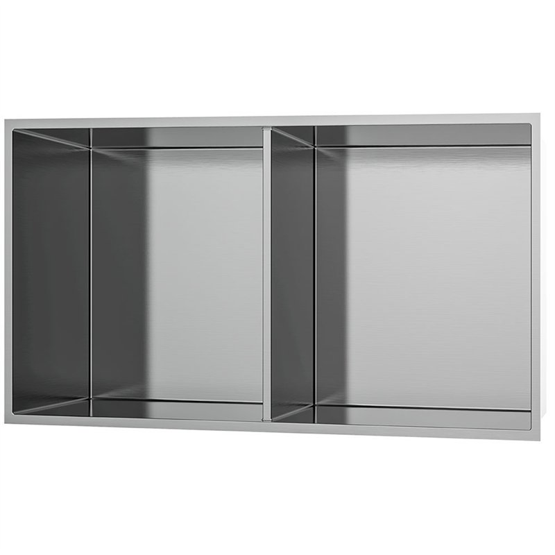 Compra Hornacina rectangular de 60 x 30 cm niquel cepillado