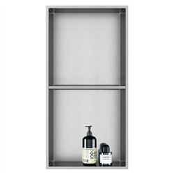 Compra Hornacina rectangular de 60 x 30 cm niquel cepillado